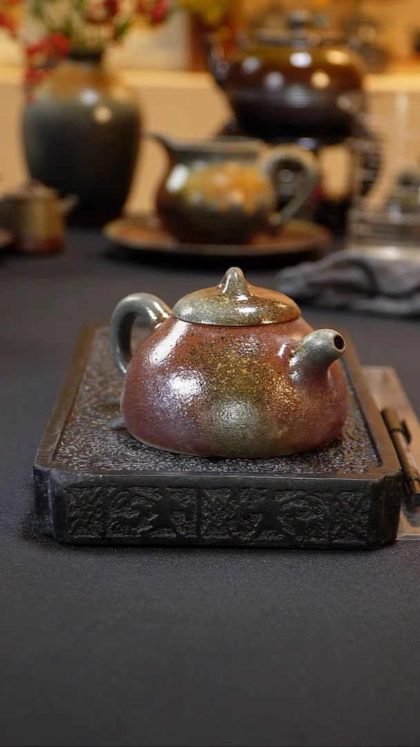 紫砂柴烧纯自然柴烧