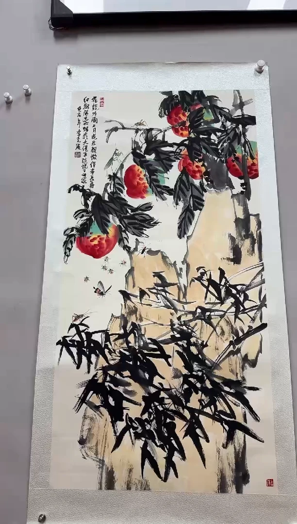 国画李克瑛-国画草虫8平尺