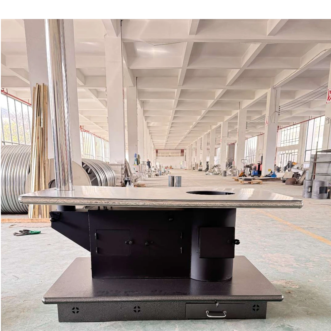 贵州凯里茶几炉家用不锈钢8毫米室内柴煤两用取暖炉多功能烤火炉