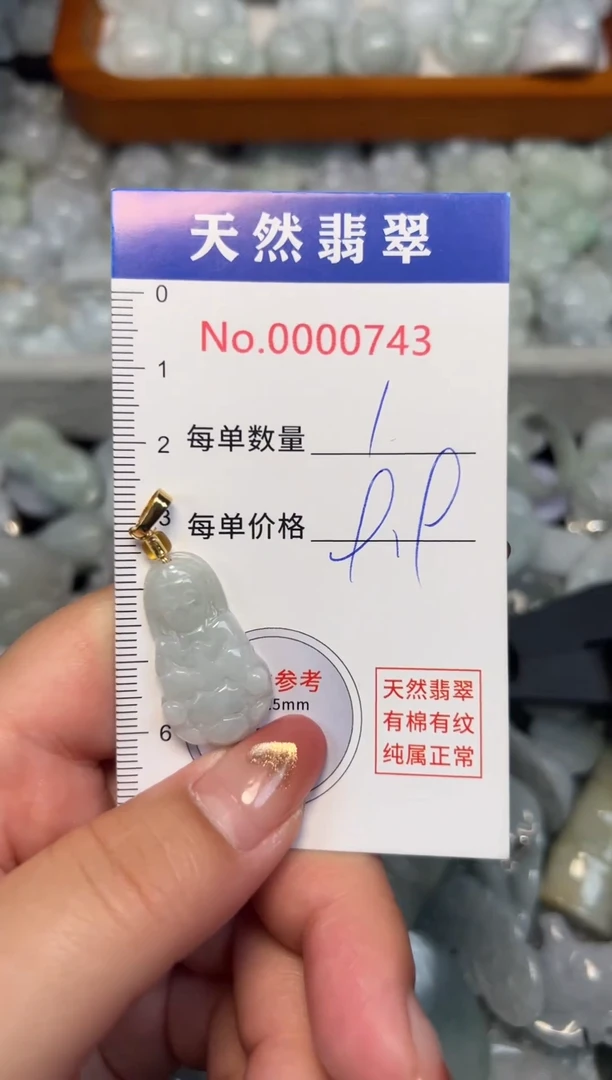 翡翠未镶嵌吊坠(不含链)0743