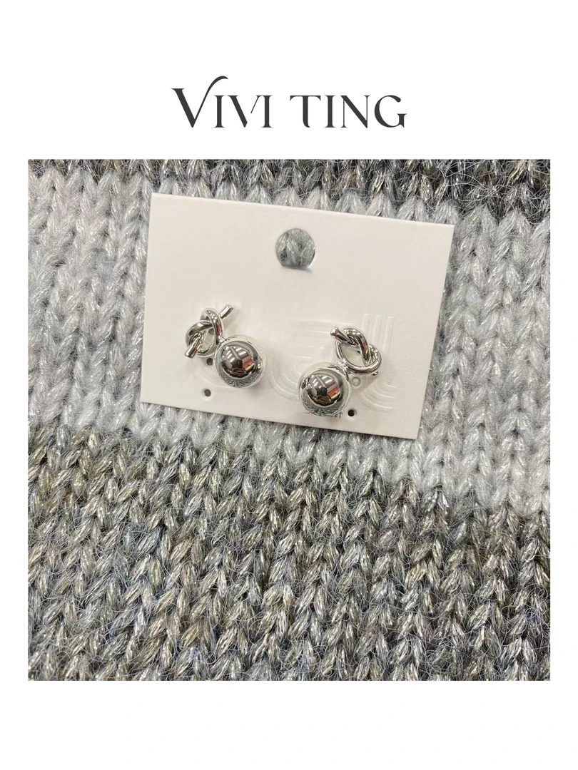 合金耳饰 【VIVI·TING】婷姐推荐小众圆圈设计耳钉