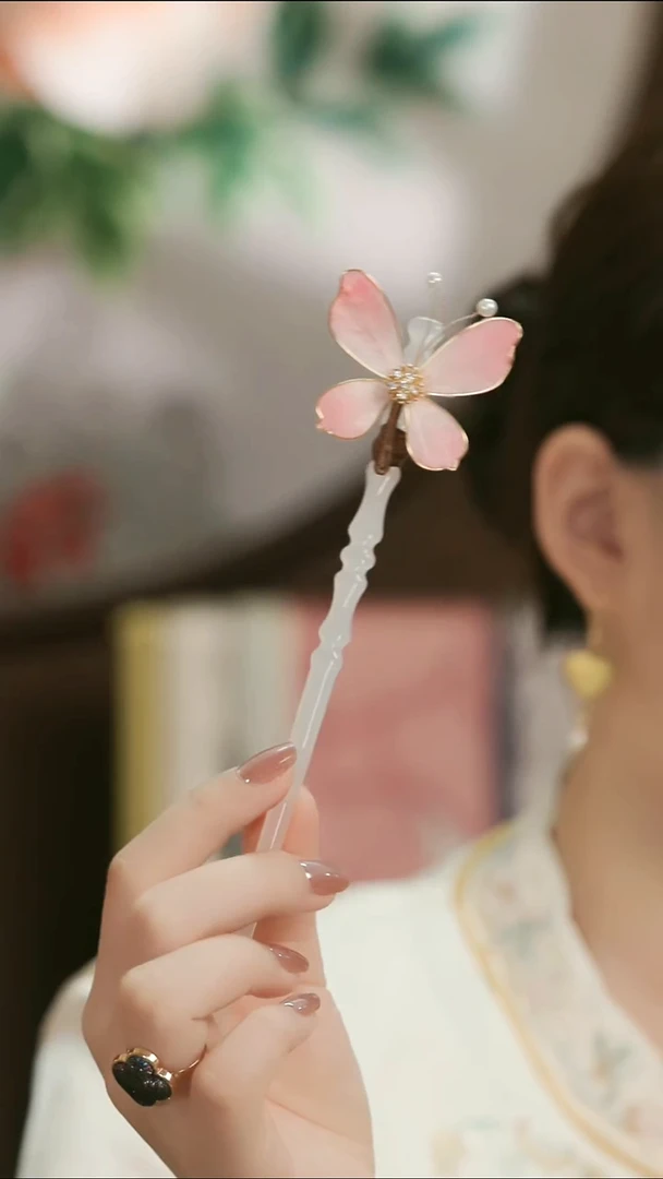 刺绣湘传礼纯手工发簪