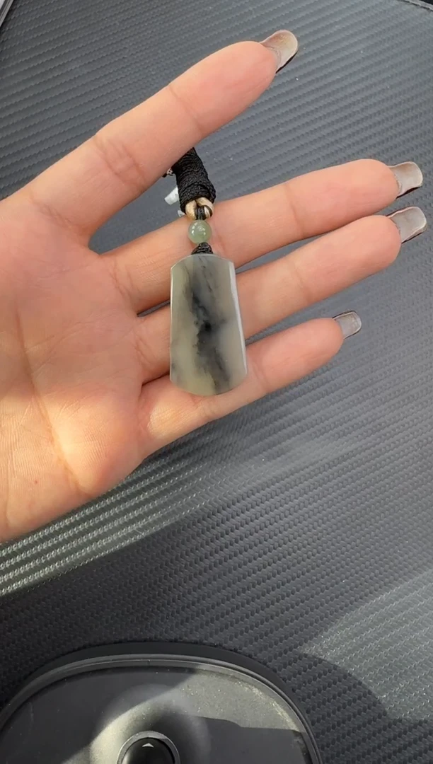 吊坠(不含链)未镶嵌和田玉若羌楼兰三色无事牌吊坠