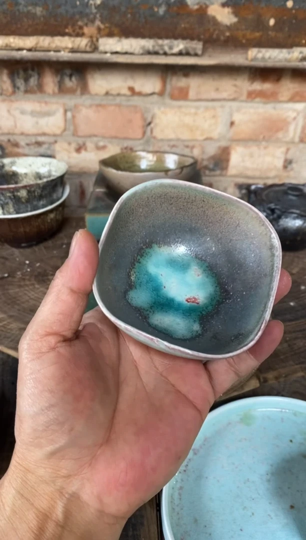 【闪购商品】碟浪鬼柴烧 釉绘柴烧盘
