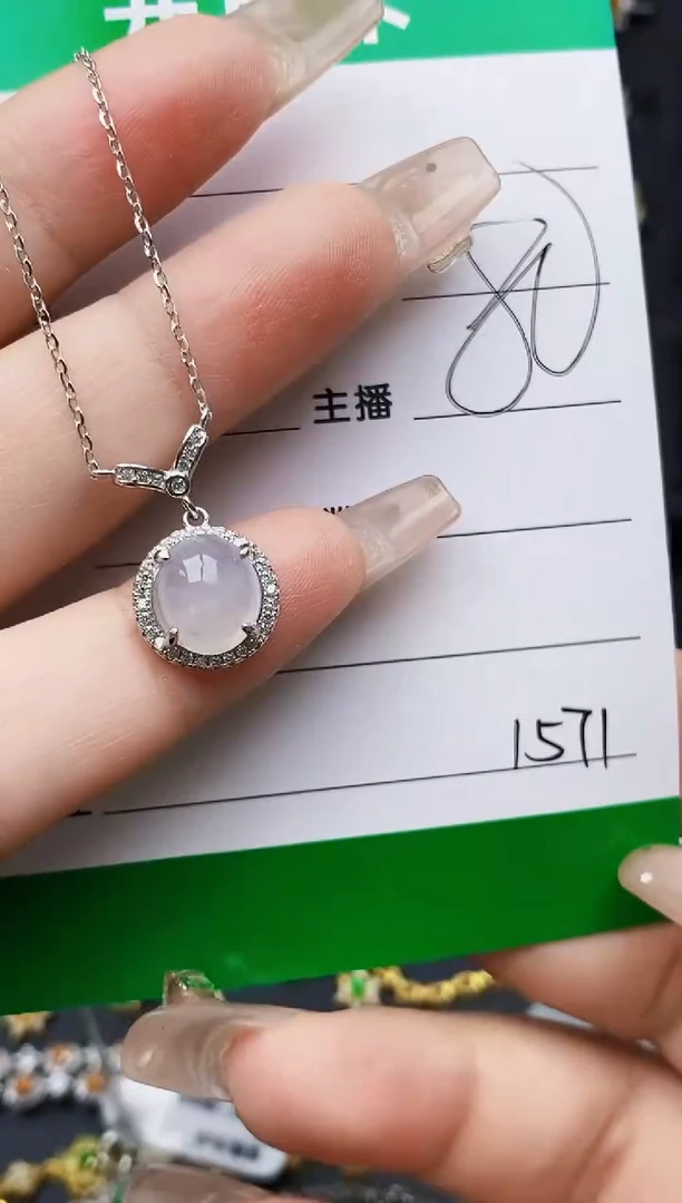 翡翠戒指银S925镶嵌1571