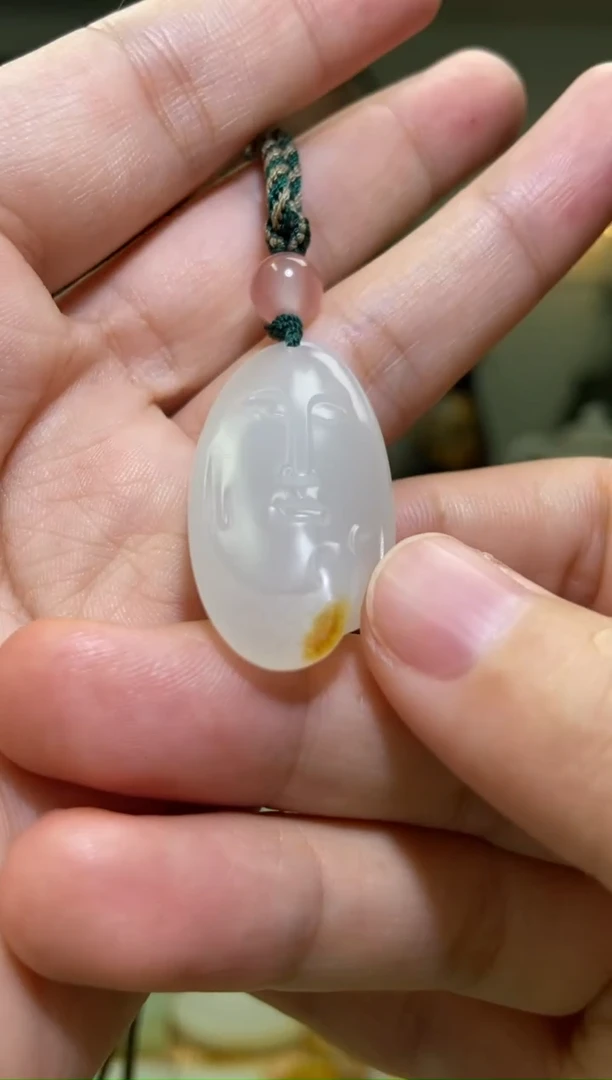 未镶嵌和田玉挂件新疆和田玉观音挂件带皮