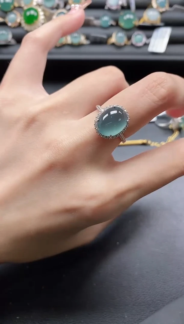 【闪购商品】翡翠戒指银S925镶嵌1111