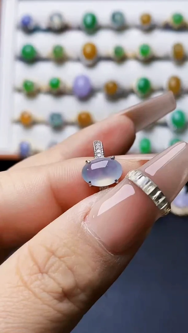 银S925镶嵌戒指翡翠4438