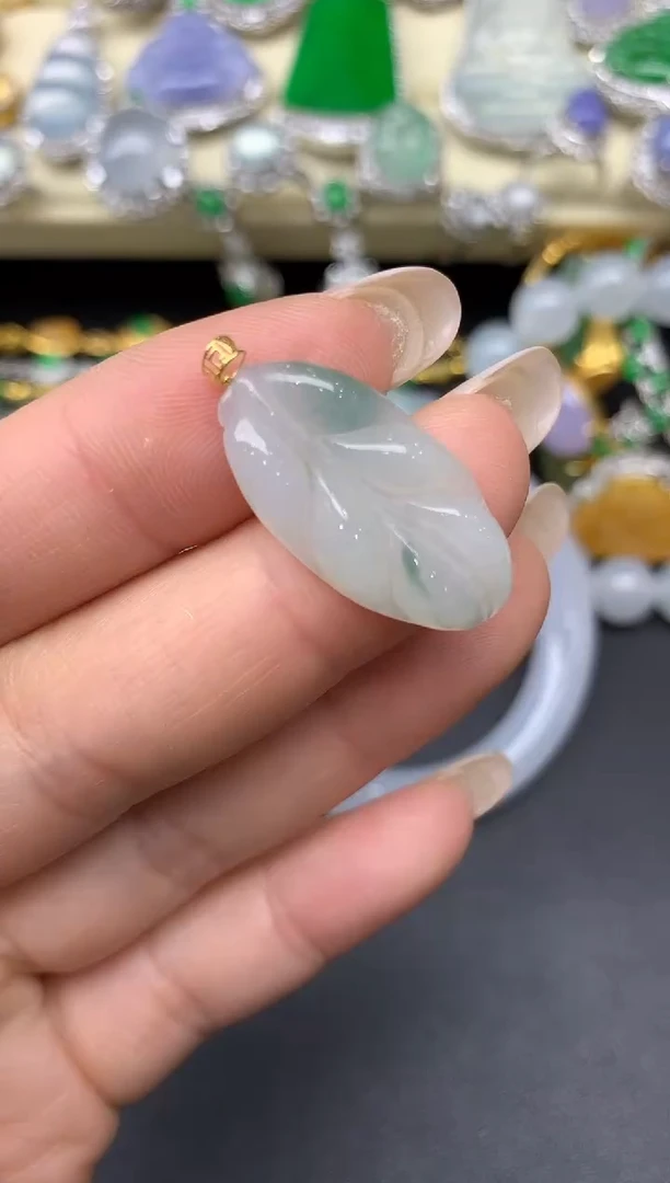 翡翠18K金镶嵌颈饰20-七夕珠宝季