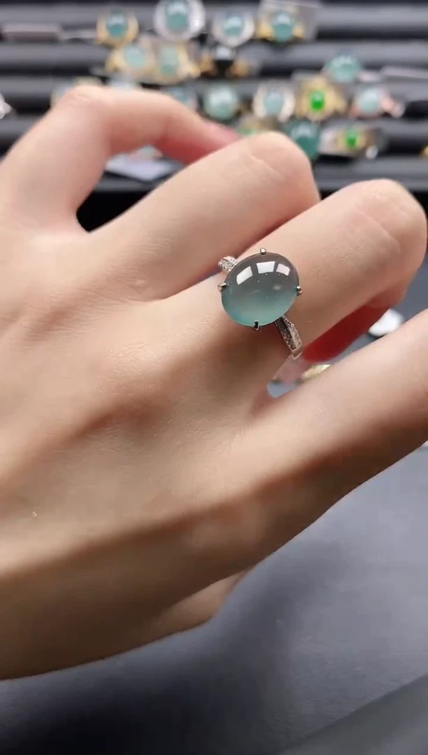 【闪购商品】翡翠戒指银S925镶嵌1111-