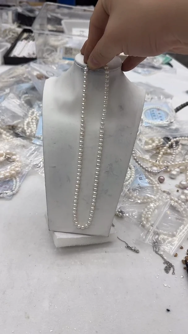 项链未镶嵌淡水珍珠5mm 元宝扣