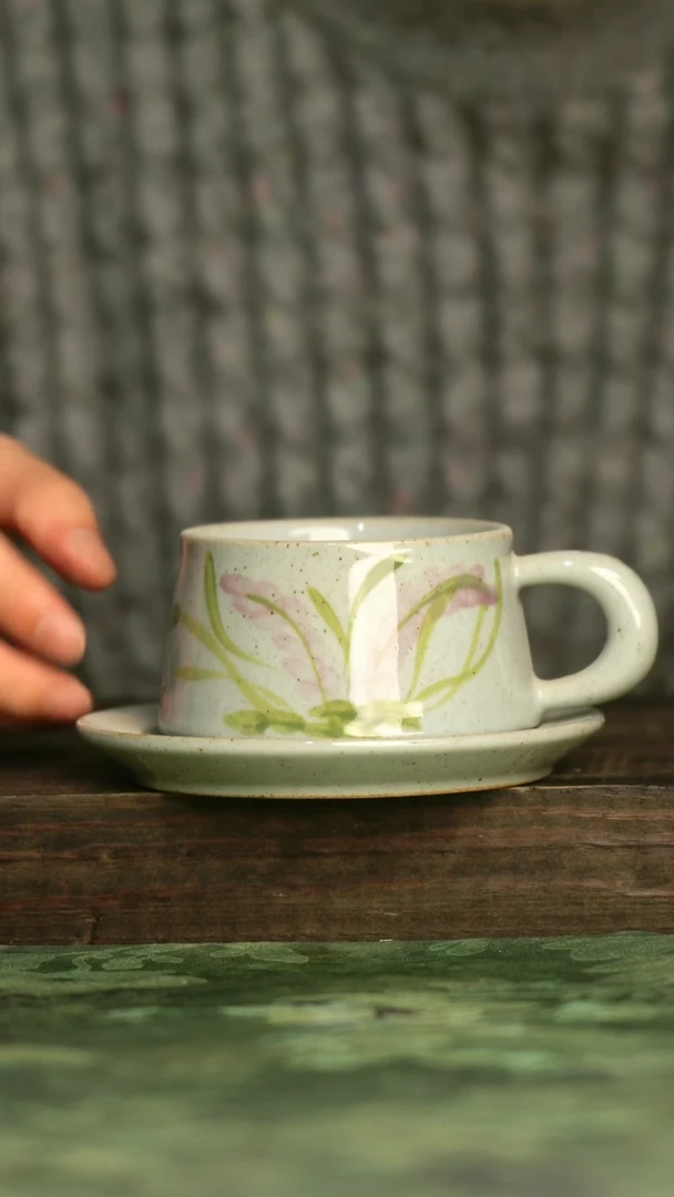 陶瓷青诗集手工手绘瓷器