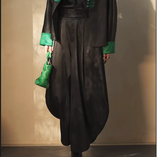 华锦云衫 I 【琵琶行】中式美学廓形设计香云纱长裤百分百桑蚕丝