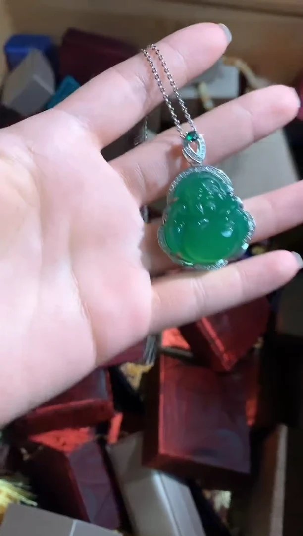 翡翠未镶嵌颈饰永玉阁精品专属摆件