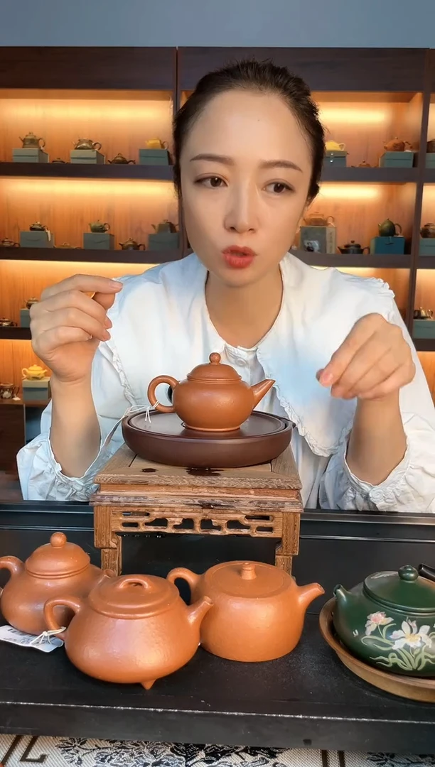 茶壶紫砂光器水平 8目鱼籽朱泥 潘友兰