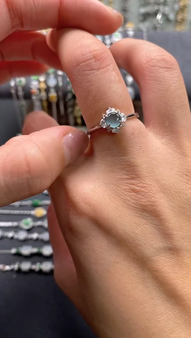 【闪购商品】翡翠戒指银S925镶嵌11111--1