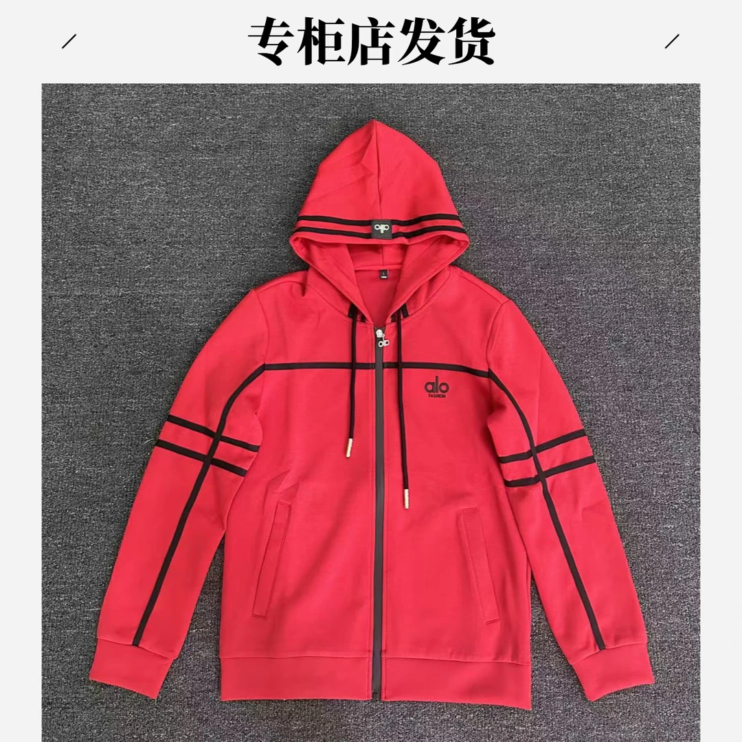 秋冬新款撞色拼色连帽拉链男装上衣刺绣男士长袖外套