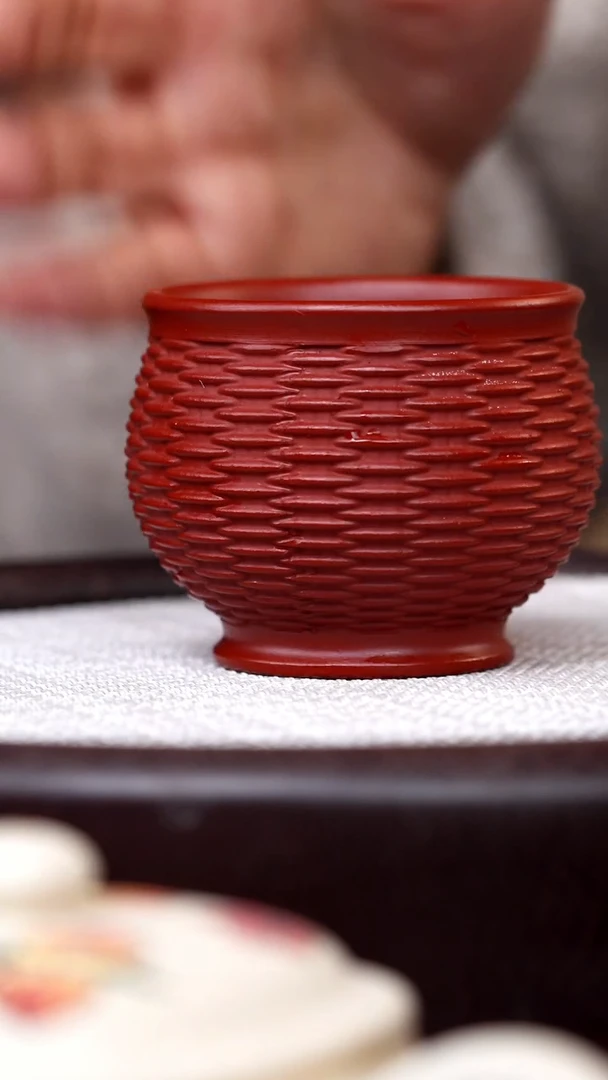 【闪购商品】紫砂茶壶朱泥藤编杯