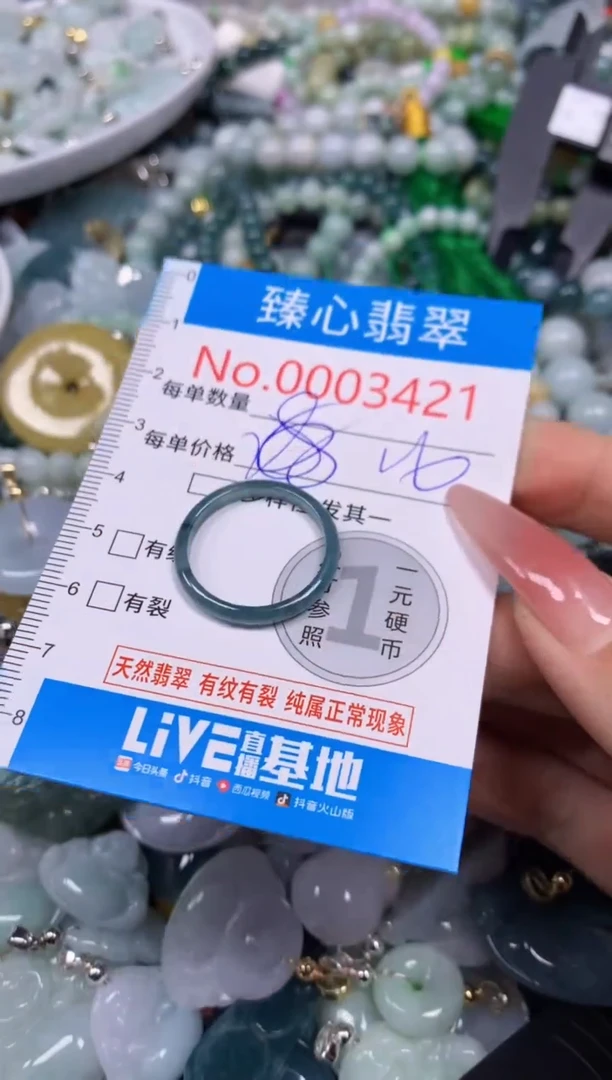 【闪购商品】翡翠颈饰未镶嵌含绳0003421