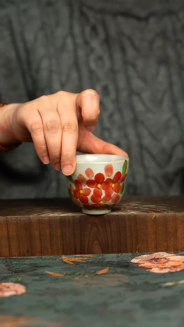 杯釉下彩手工手绘同款陶器