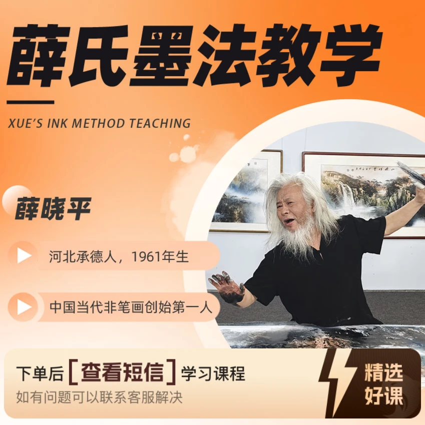 薛氏墨法教学课程（留意短信解锁课程）