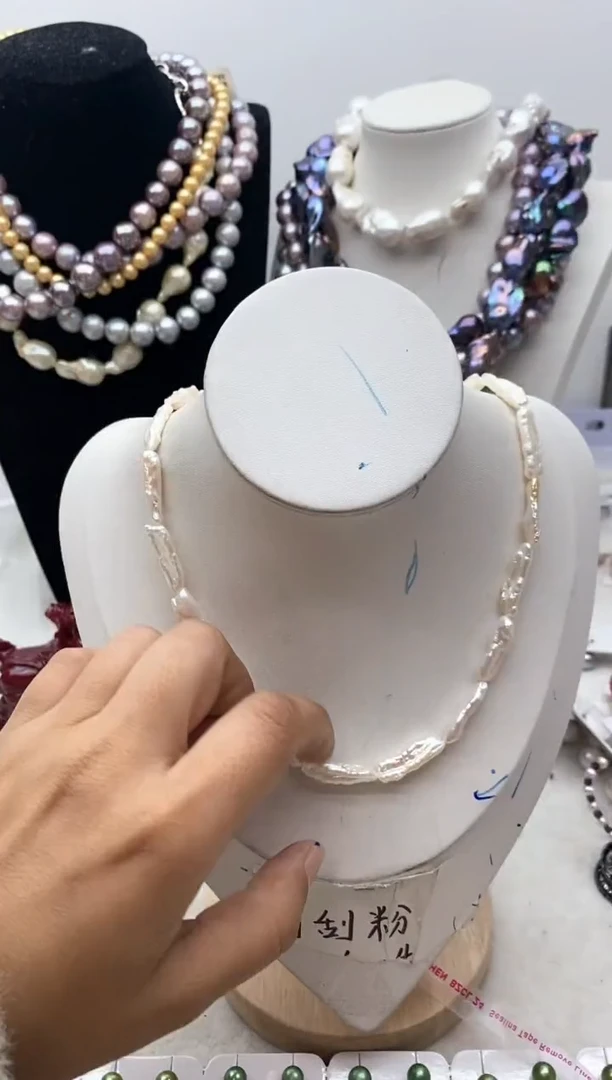 【闪购商品】淡水珍珠颈饰钛钢55