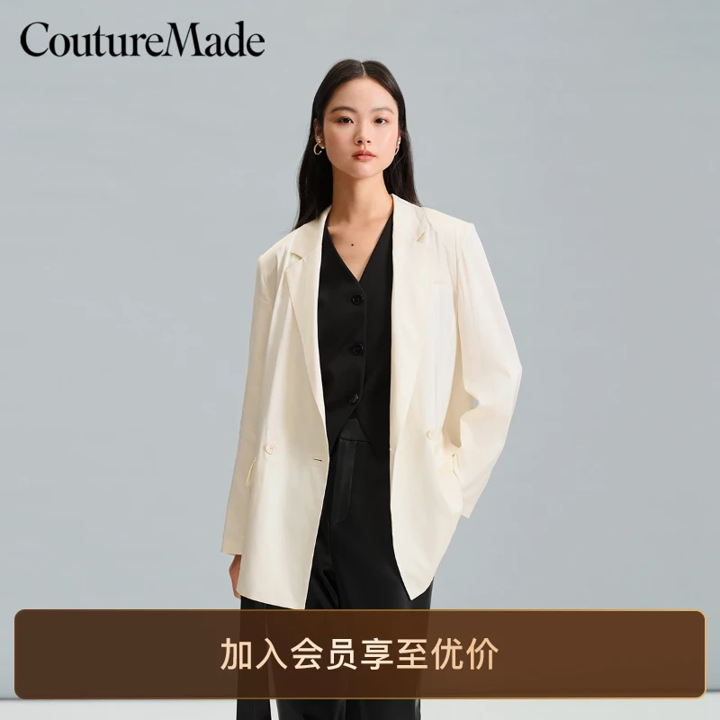 Vero Moda西装外套女士时尚直筒翻领一粒扣纯色爆款休闲洋气贵气