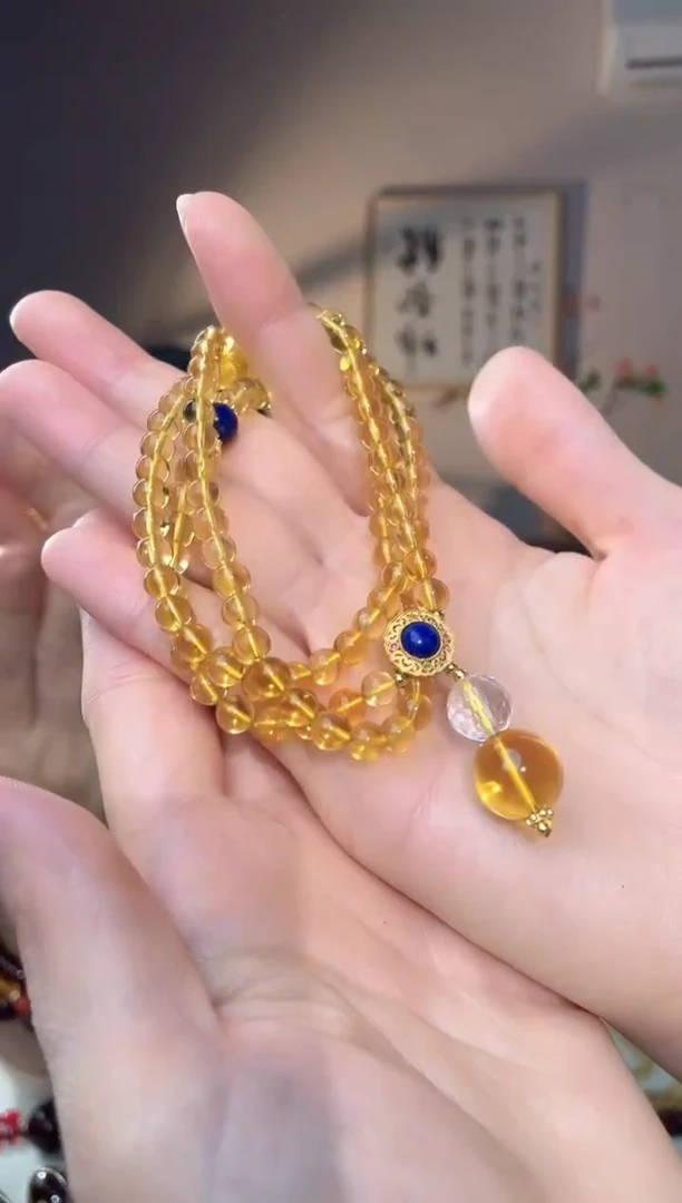 裸石琥珀未镶嵌5+ 蓝珀项链设计款