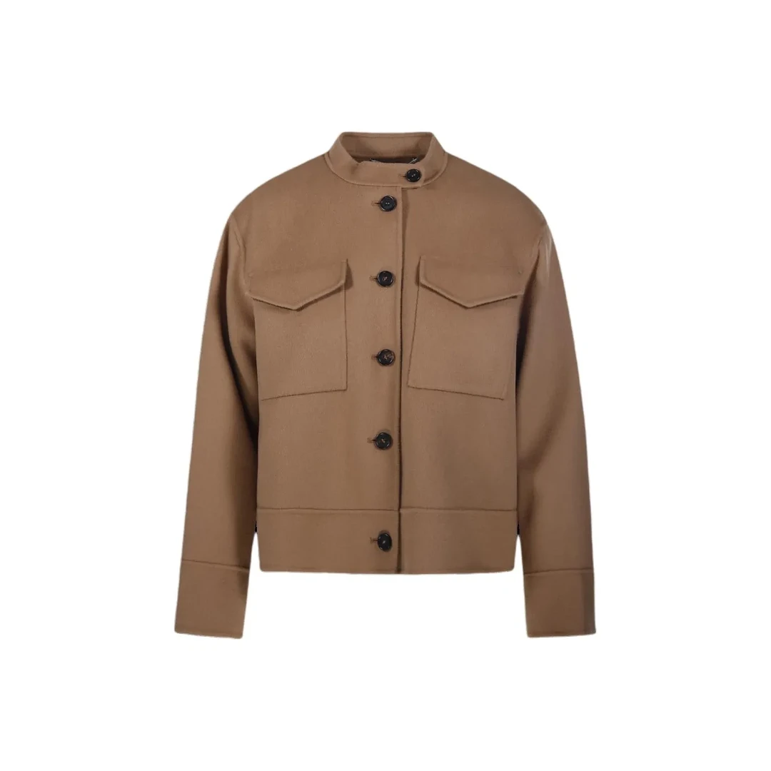 MAXMARA 中山装款大衣 女款 驼色 SUPREMO
