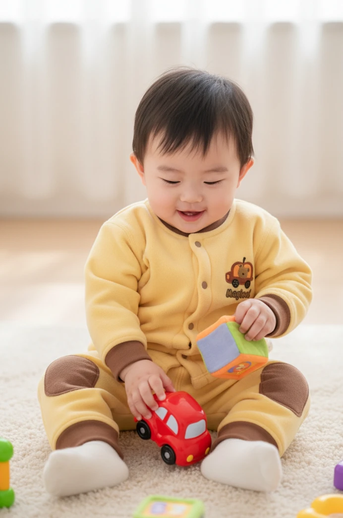 【二代升级款】婴儿加绒保暖冬季套装卡通男女宝宝保暖套装