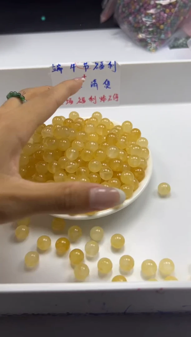 未镶嵌颈饰碧玺 w2938金丝雀碧玺10mm*20颗