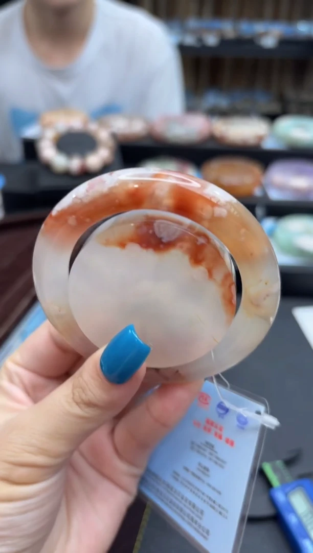 未镶嵌手镯石英质玉690(54圈赠送镯心)