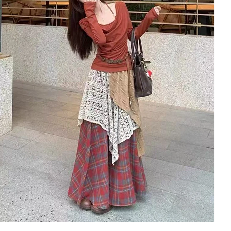 胖MM春季百搭名族风套装