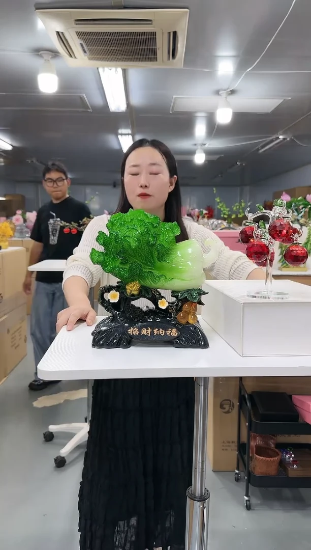 藤花间集水晶琉璃摆设   白菜