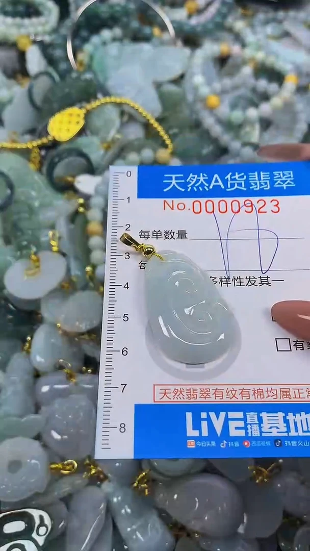 颈饰未镶嵌翡翠净货挂件-0923