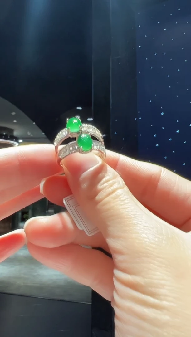 【闪购商品】翡翠戒指银S925镶嵌50】多样性发其一