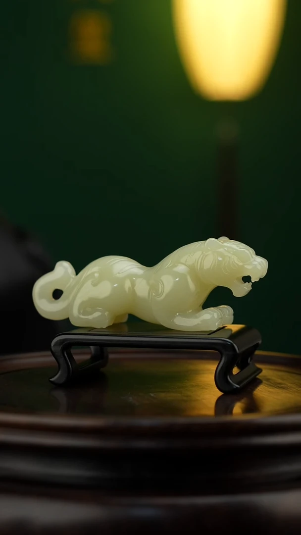 玉【虎虎生威】天然玉手把件