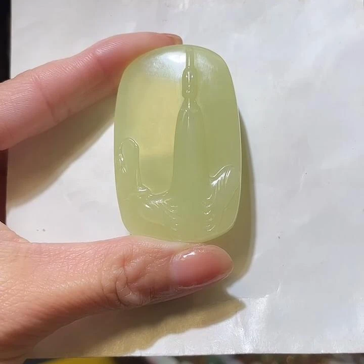 和田玉无相佛牌子