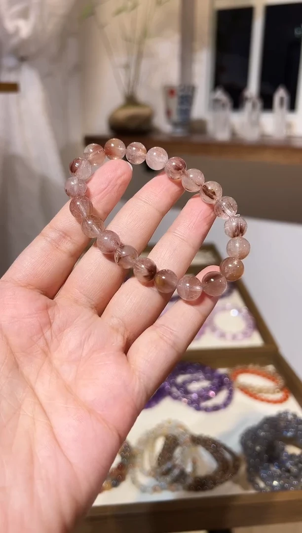未镶嵌手链水晶红兔毛卡9