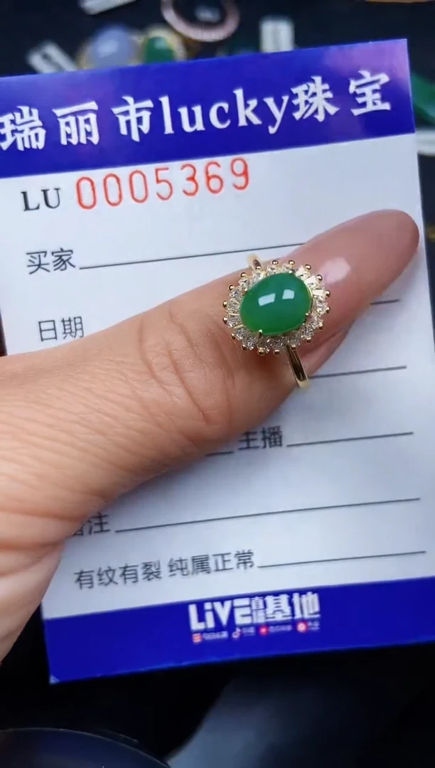 翡翠银S925镶嵌颈饰5369