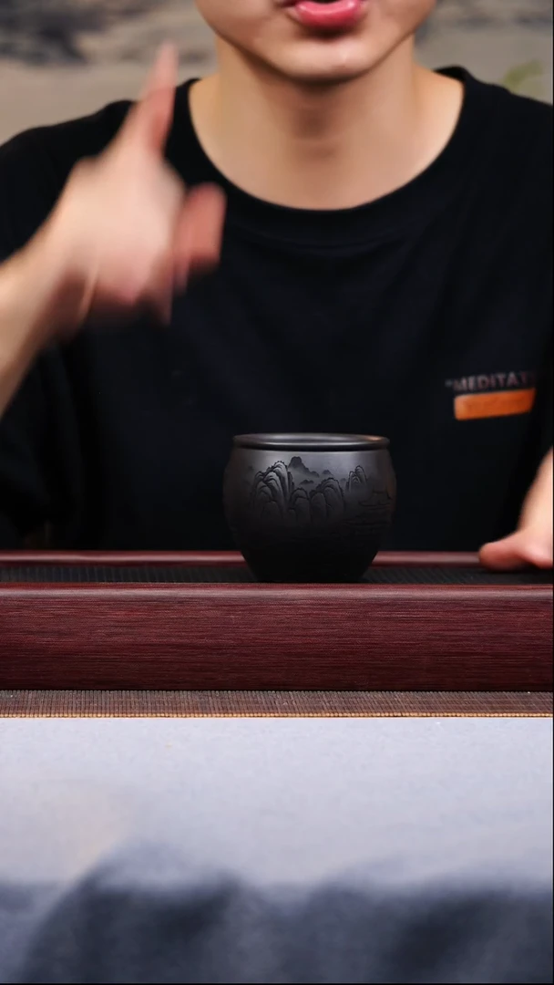 茶壶紫砂宜兴原矿紫砂作品  主人杯