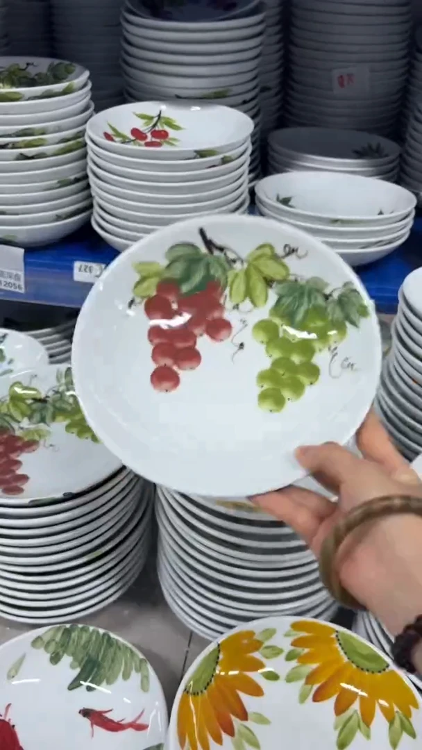 景德镇手绘釉中彩（食品级）圆深盘