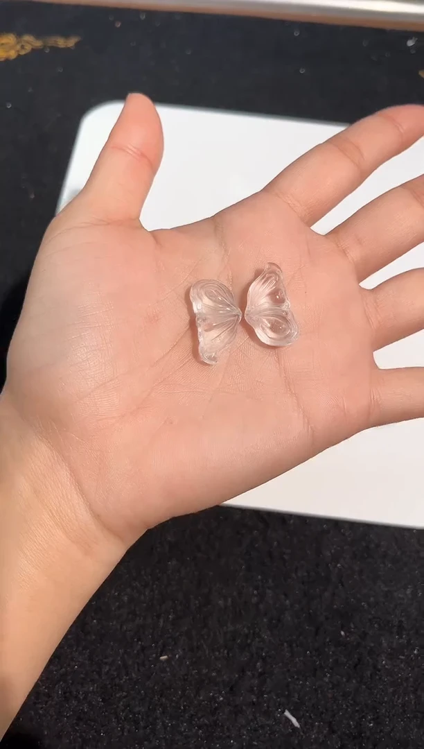 【闪购商品】水晶手链未镶嵌2号白水晶蝴蝶配件（一对）