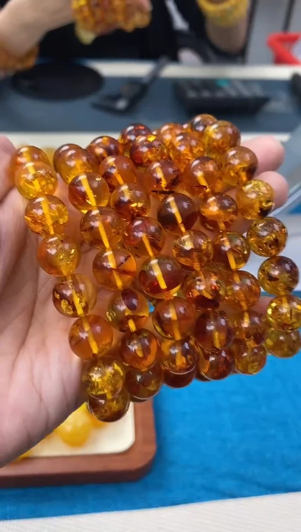 未镶嵌琥珀裸石天然琥珀蜜蜡手串多样性发一