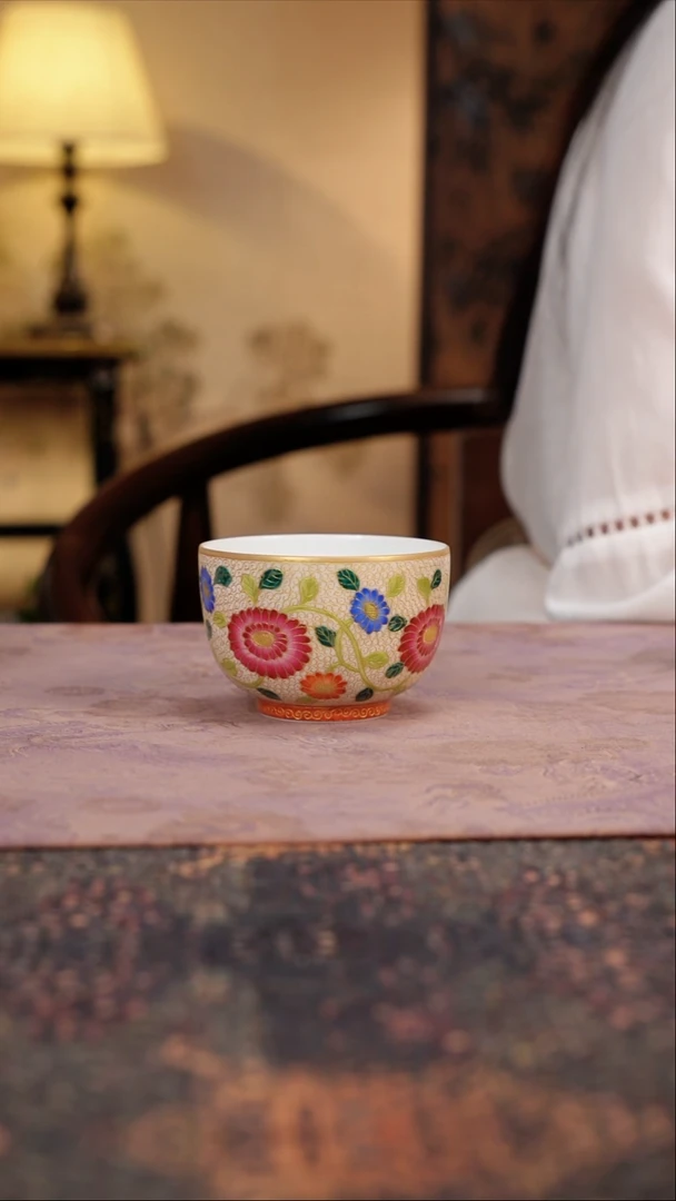 杯景德镇陶瓷杯碗柴烧多人