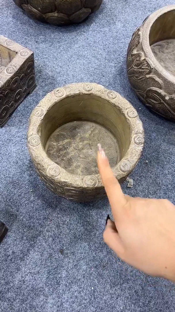 砖雕沐头淘摆件雕件
