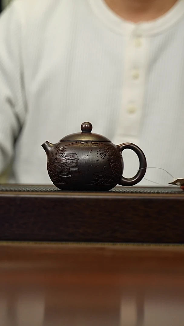 茶壶紫砂宜兴原矿 手工 紫砂壶容量200CC