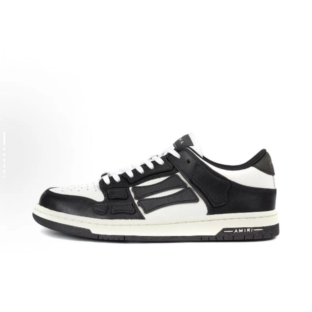 未使用 AMIRI 未使用AMIRI Skel-Top Low 皮革 骨头鞋 时尚板鞋