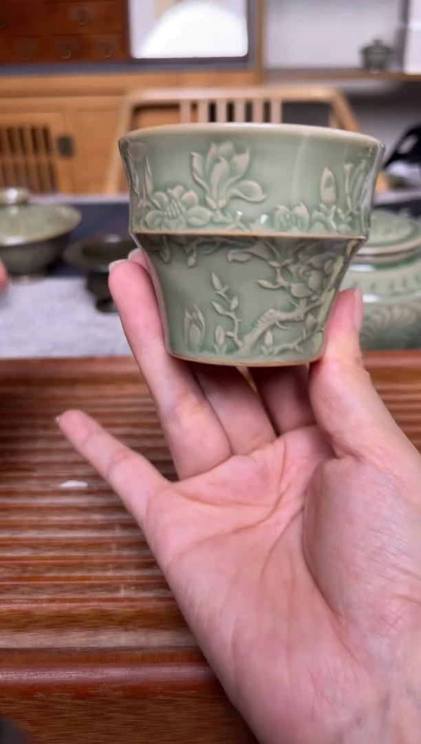 其他耀州窑折腰玉兰杯   微瑕
