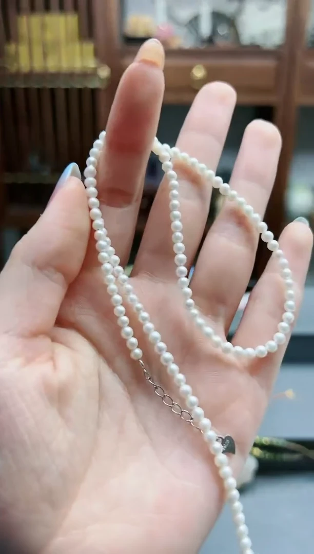 【闪购商品】淡水珍珠颈饰银S925镶嵌珍珠项链*1 ZD